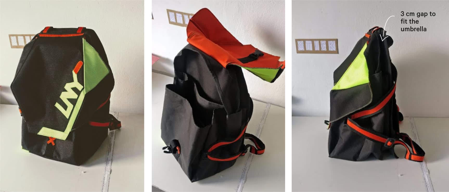 Prototype of the bag made with real fabric.